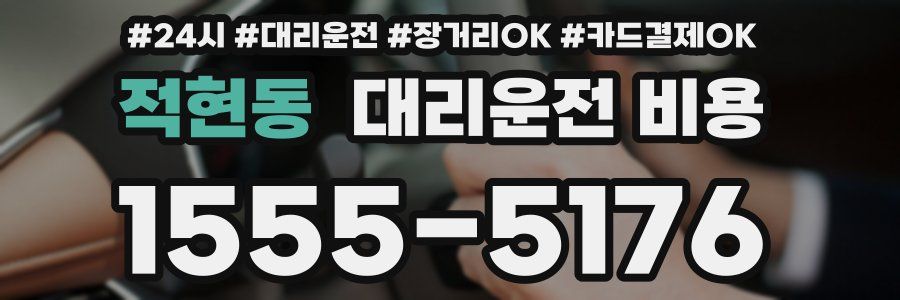 적현동 대리운전 비용