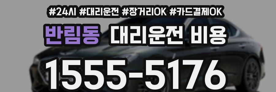 반림동 대리운전 비용