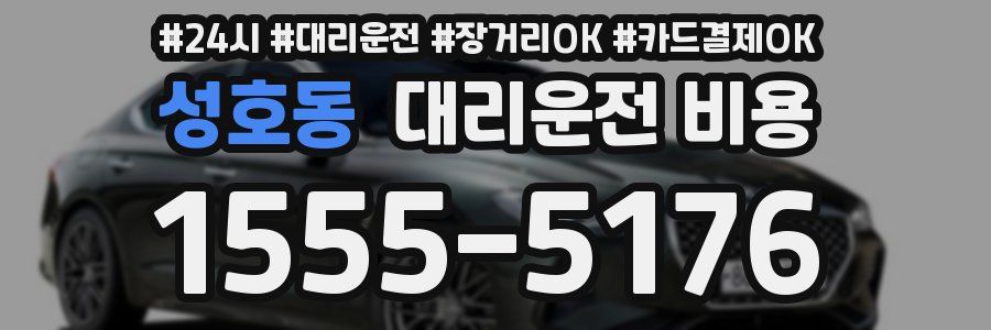성호동 대리운전 비용