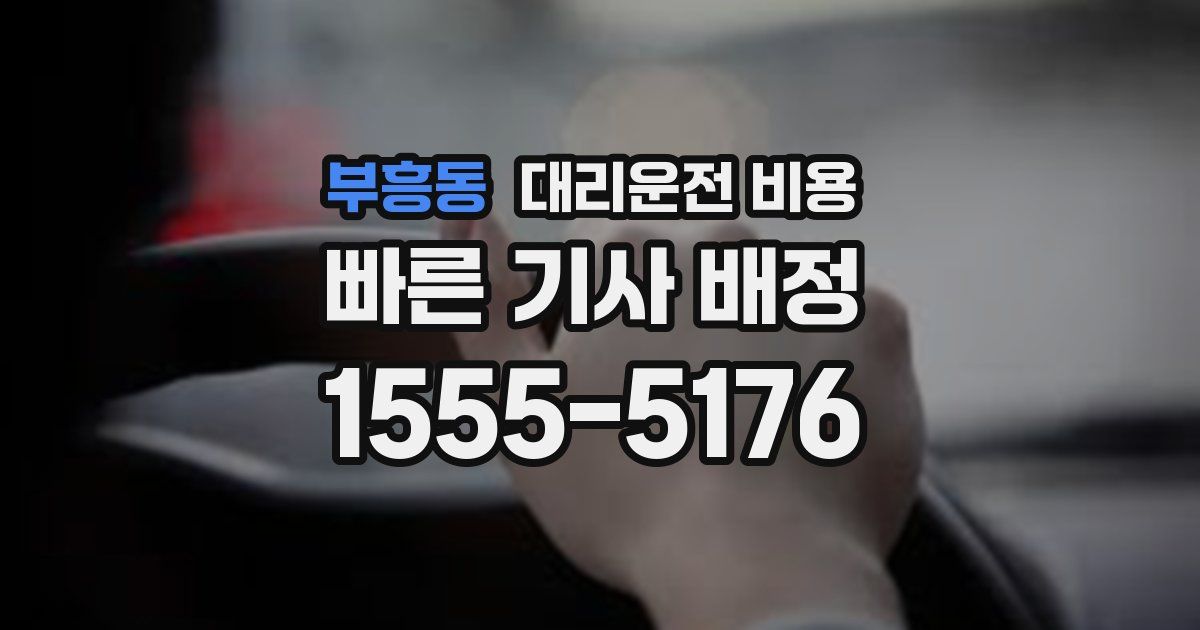 부흥동 대리운전 가격