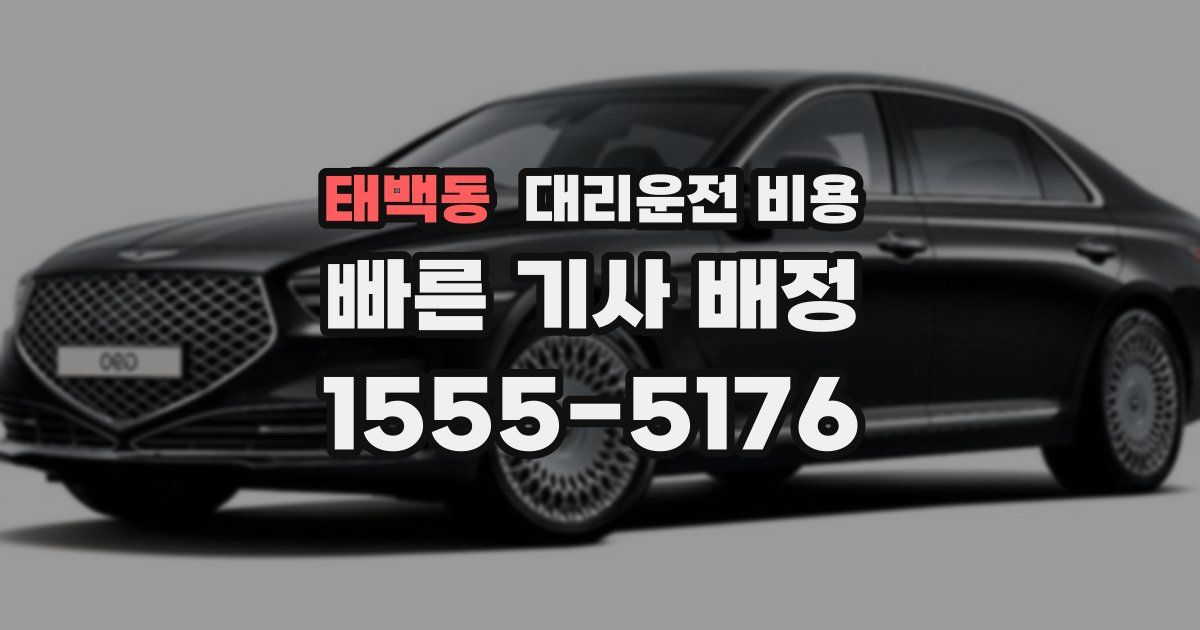 태백동 대리운전 가격