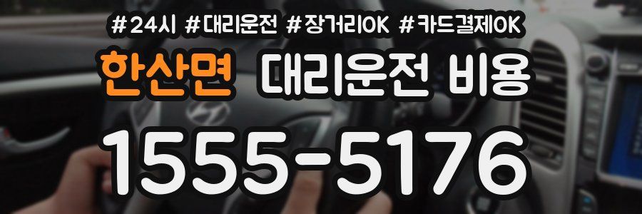 한산면 대리운전 비용