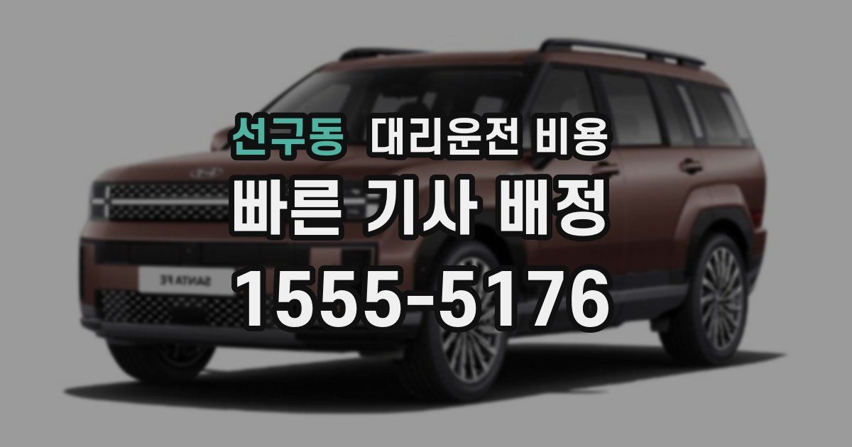 선구동 대리운전 가격