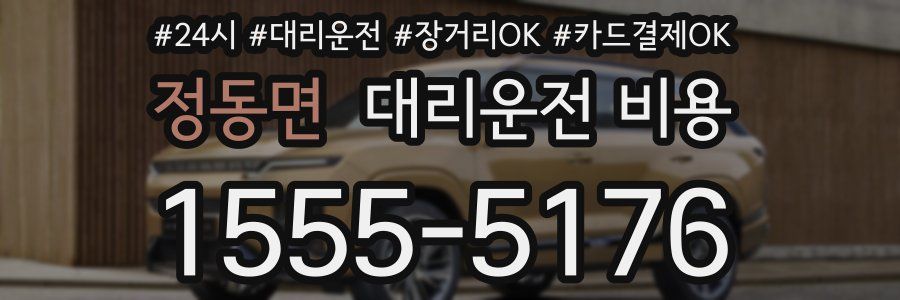 정동면 대리운전 비용