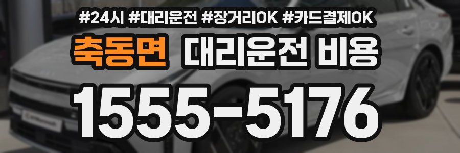 축동면 대리운전 비용