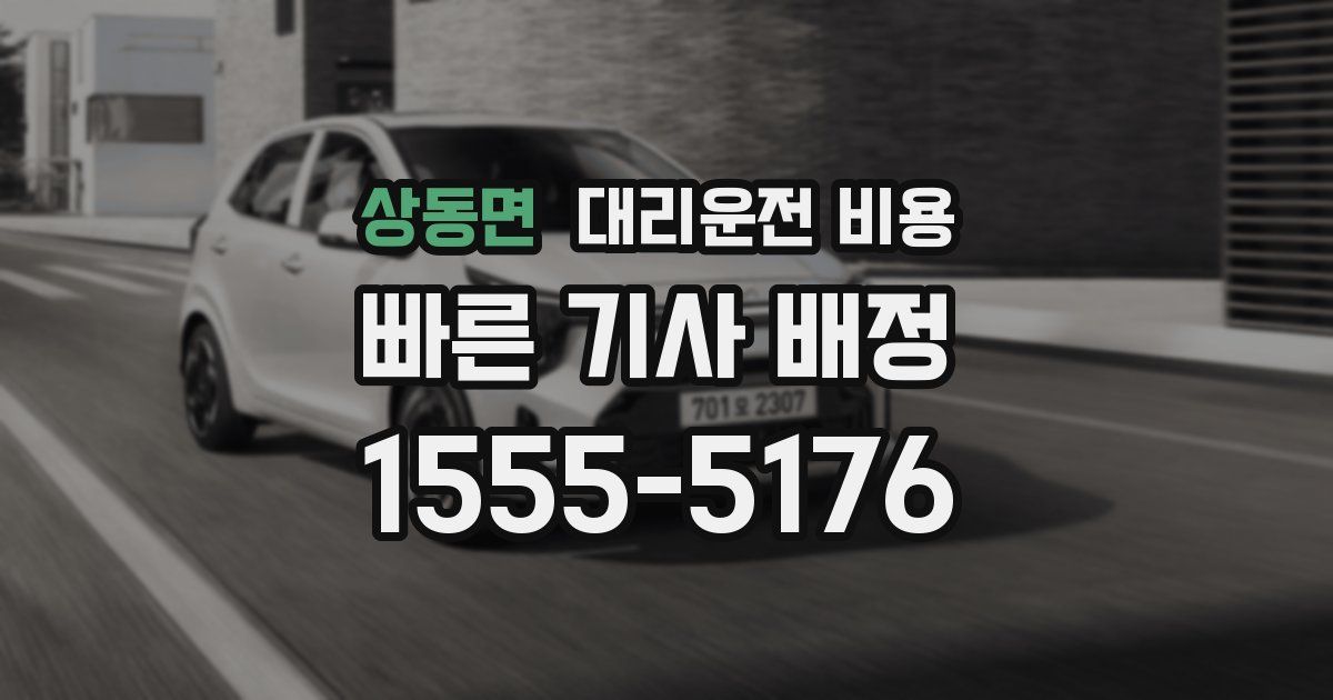 상동면 대리운전 가격