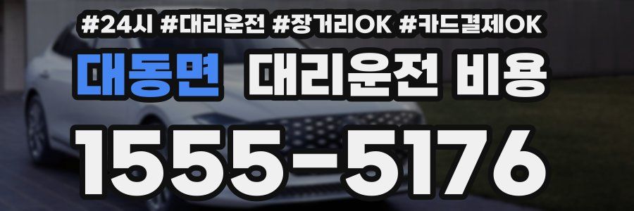 대동면 대리운전 비용