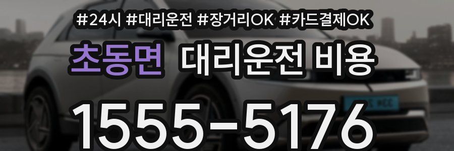 초동면 대리운전 비용