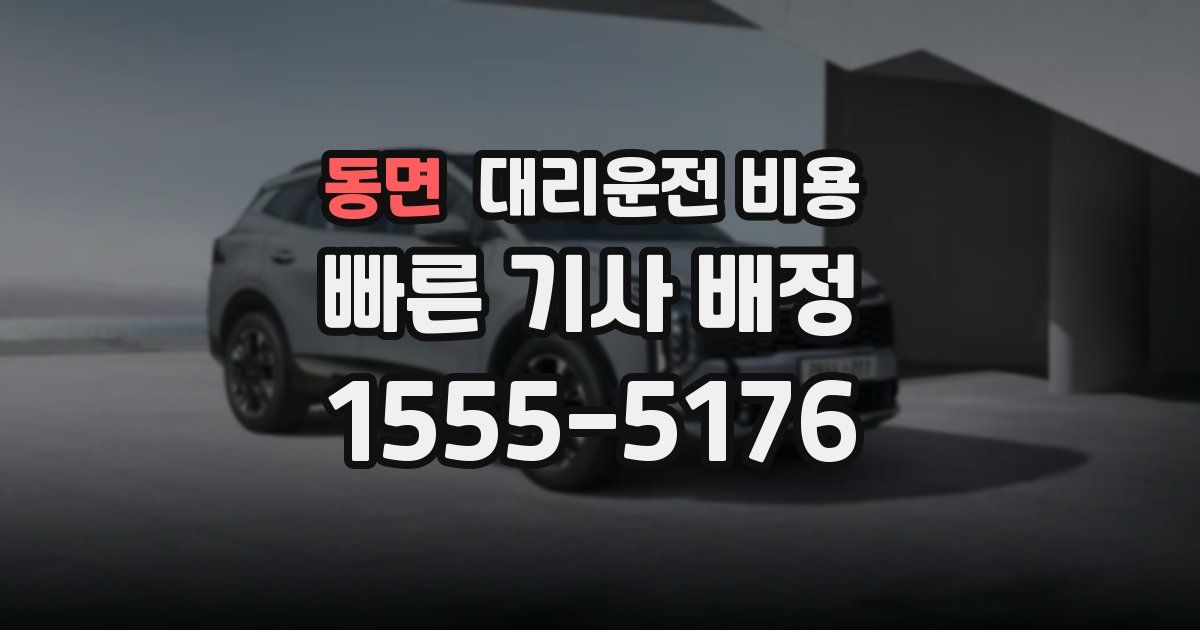 동면 대리운전 가격