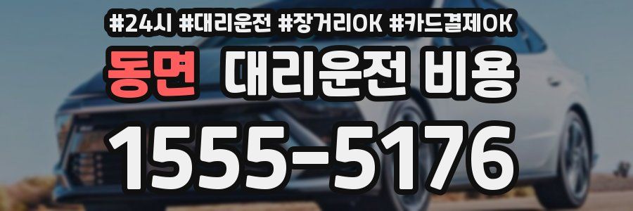 동면 대리운전 비용