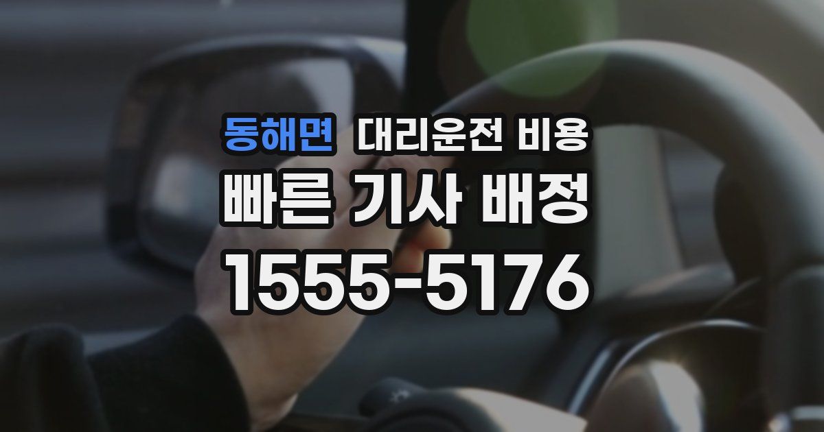 동해면 대리운전 가격