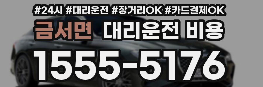 금서면 대리운전 비용