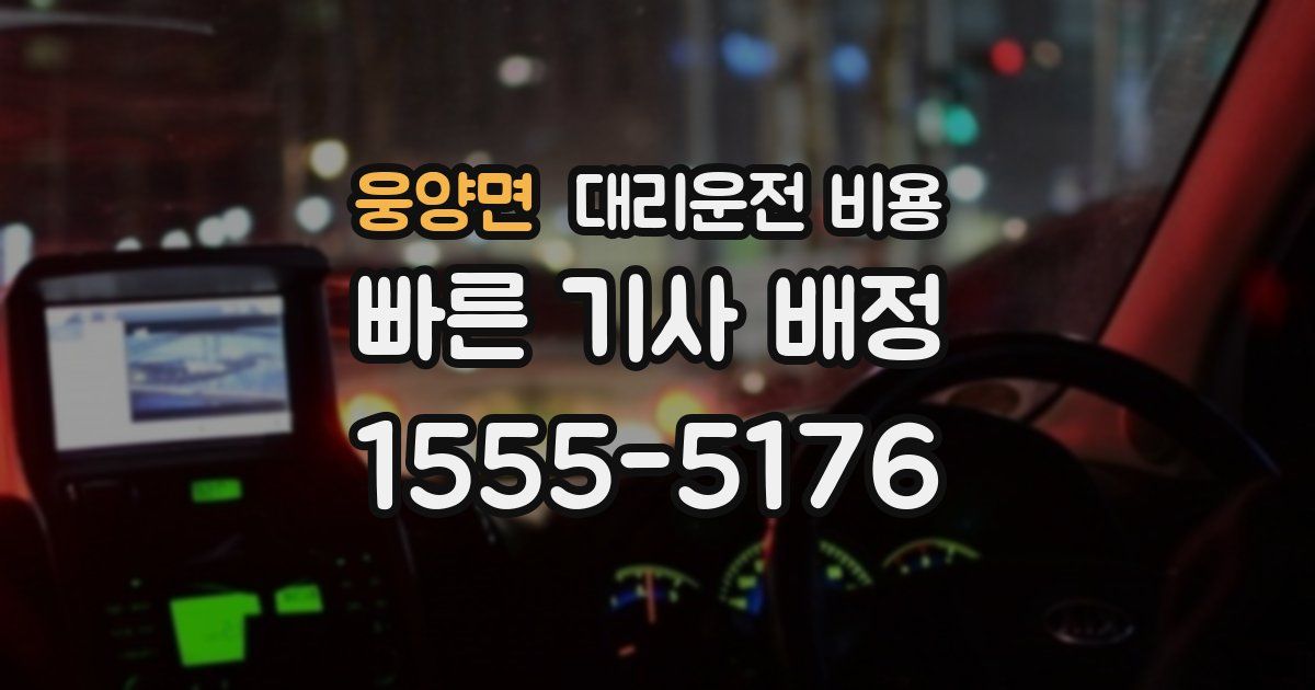 웅양면 대리운전 가격