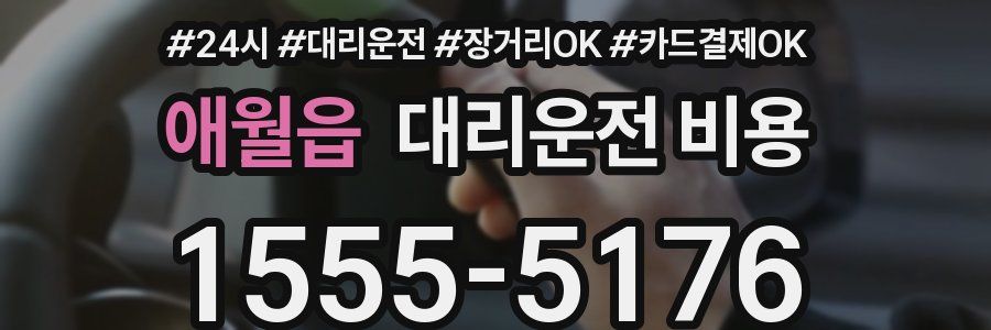 애월읍 대리운전 비용