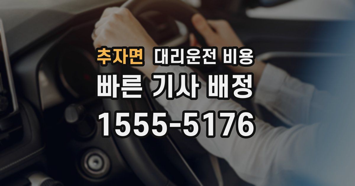 추자면 대리운전 가격