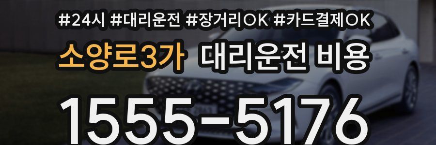 소양로3가 대리운전 비용