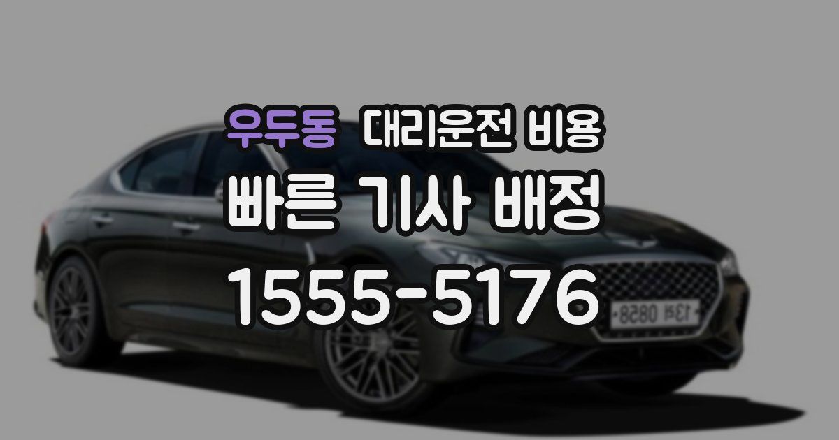 우두동 대리운전 가격