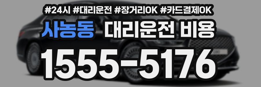 사농동 대리운전 비용