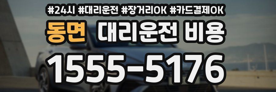 동면 대리운전 비용