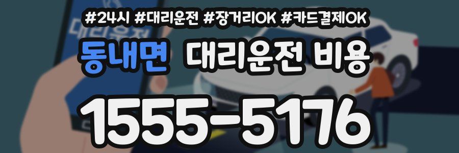 동내면 대리운전 비용