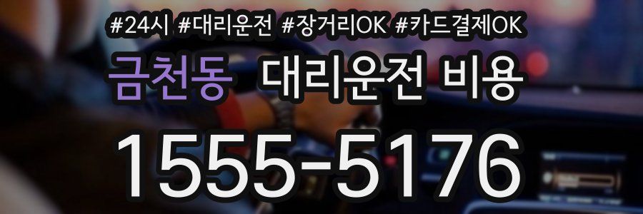 금천동 대리운전 비용