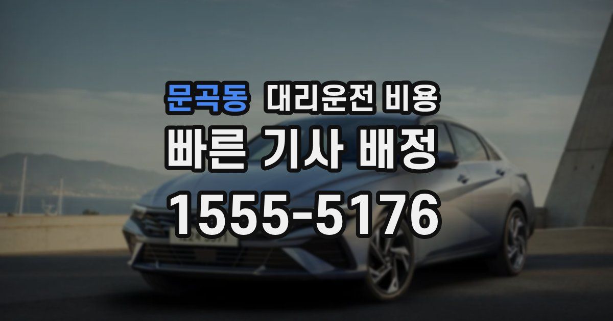 문곡동 대리운전 가격