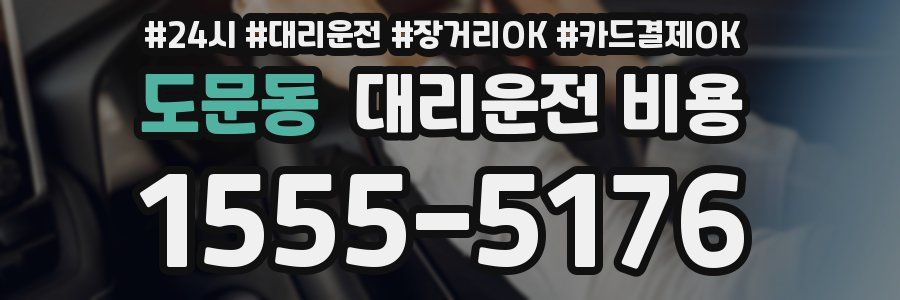 도문동 대리운전 비용