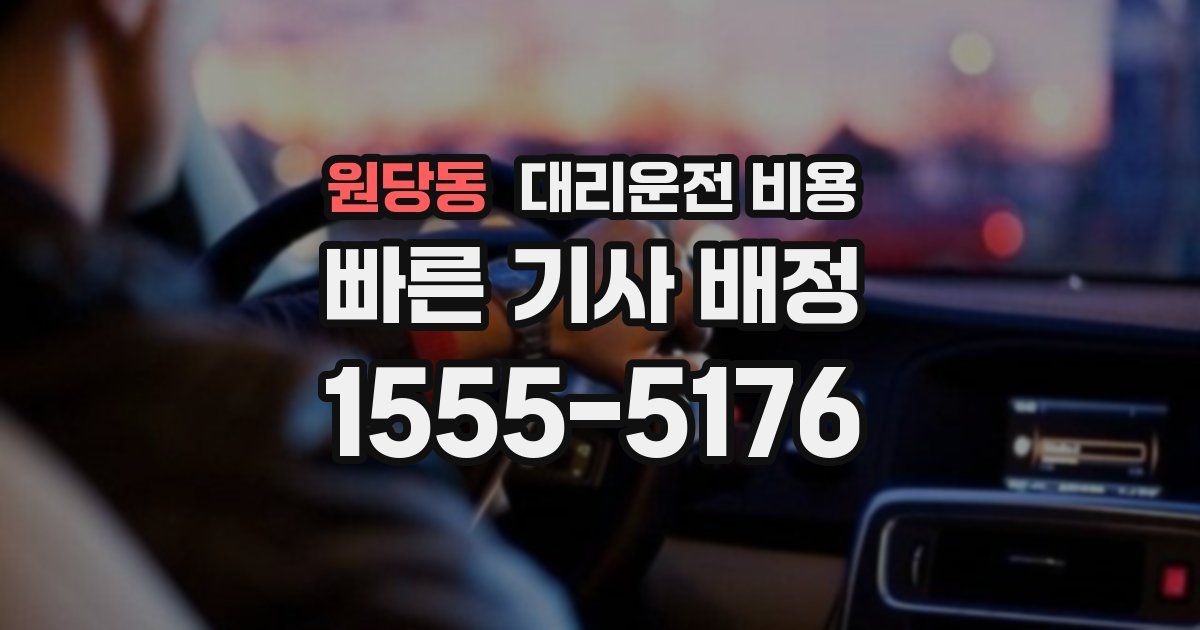 원당동 대리운전 가격