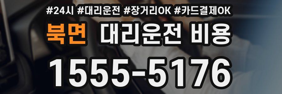 북면 대리운전 비용