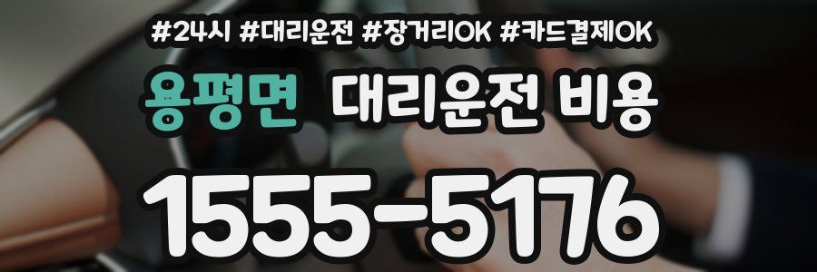 용평면 대리운전 비용