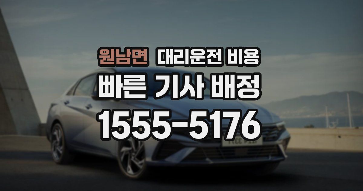 원남면 대리운전 가격