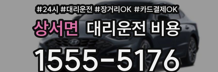 상서면 대리운전 비용