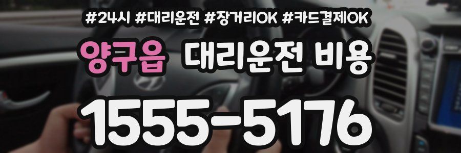 양구읍 대리운전 비용