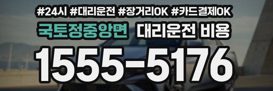 국토정중앙면 대리운전 비용