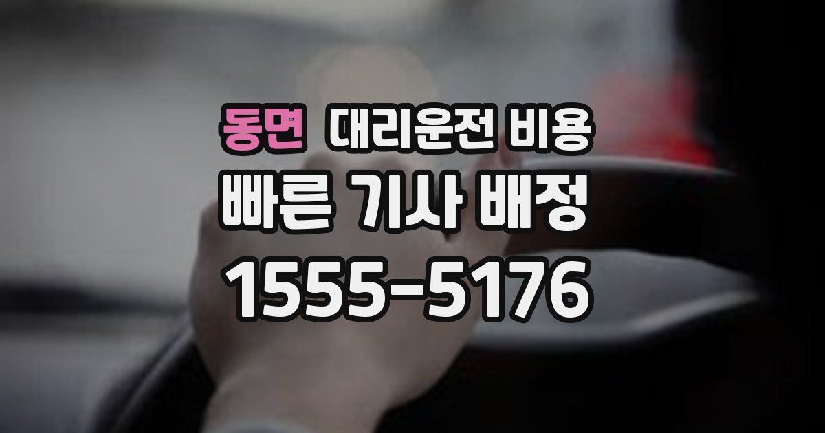 동면 대리운전 가격
