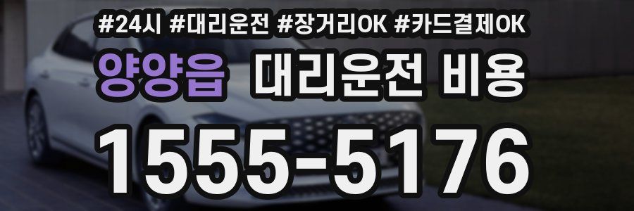 양양읍 대리운전 비용