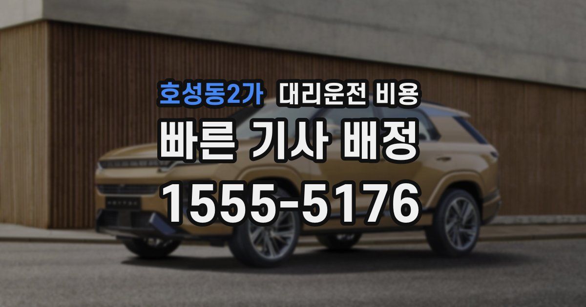 호성동2가 대리운전 가격