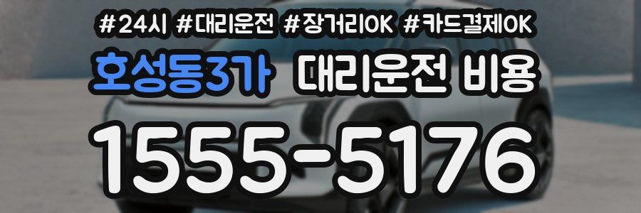 호성동3가 대리운전 비용