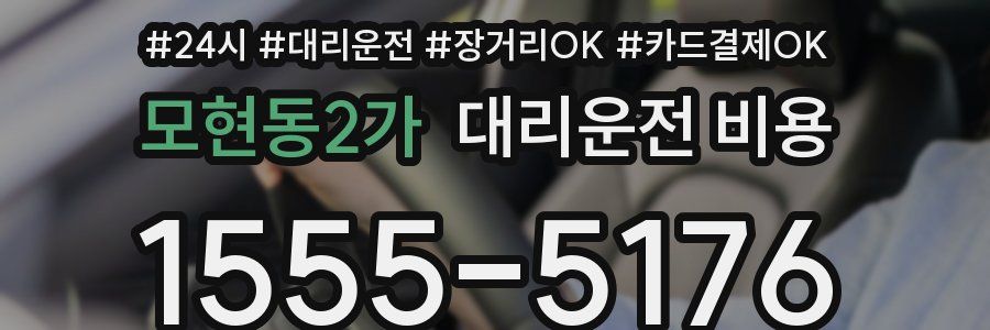 모현동2가 대리운전 비용