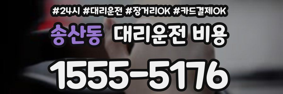 송산동 대리운전 비용