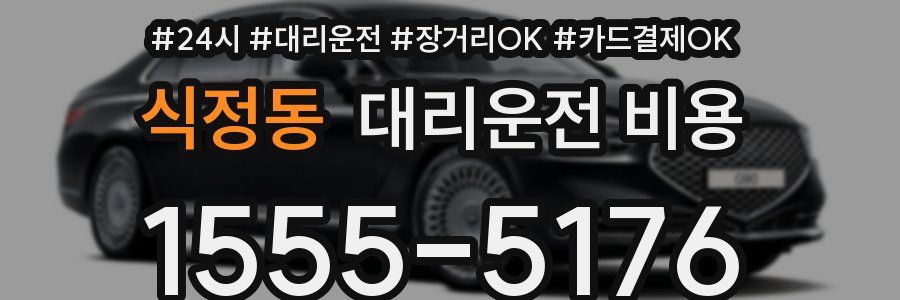 식정동 대리운전 비용