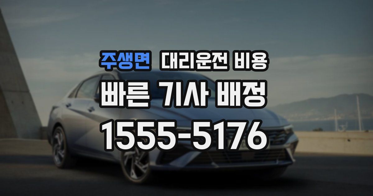 주생면 대리운전 가격