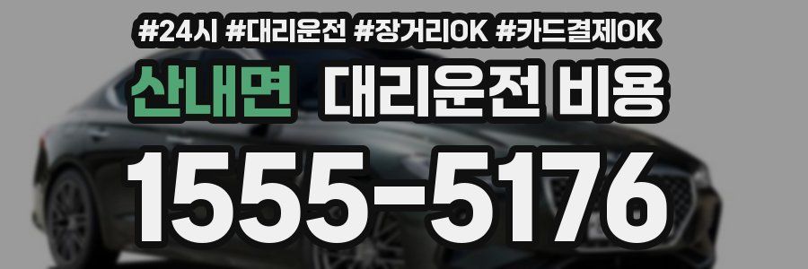 산내면 대리운전 비용