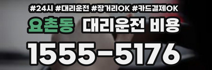 요촌동 대리운전 비용
