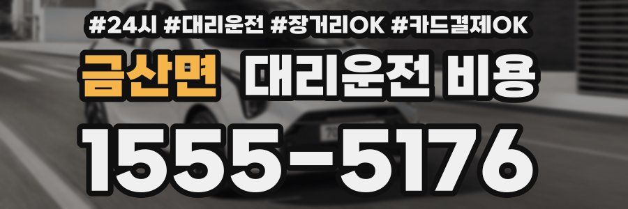 금산면 대리운전 비용