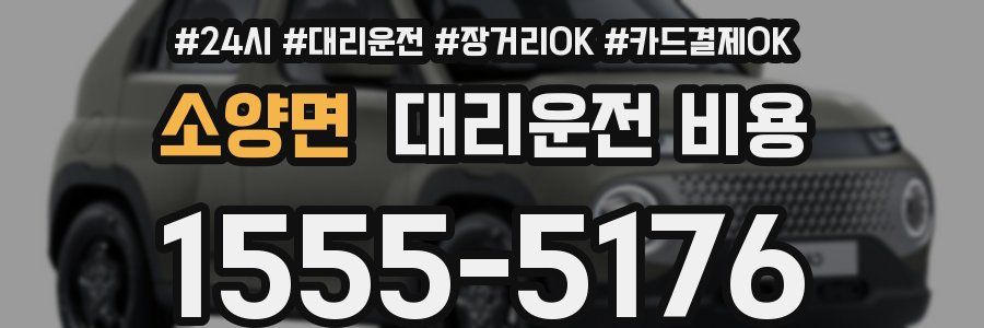 소양면 대리운전 비용