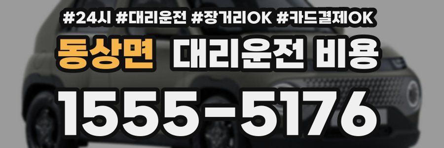 동상면 대리운전 비용