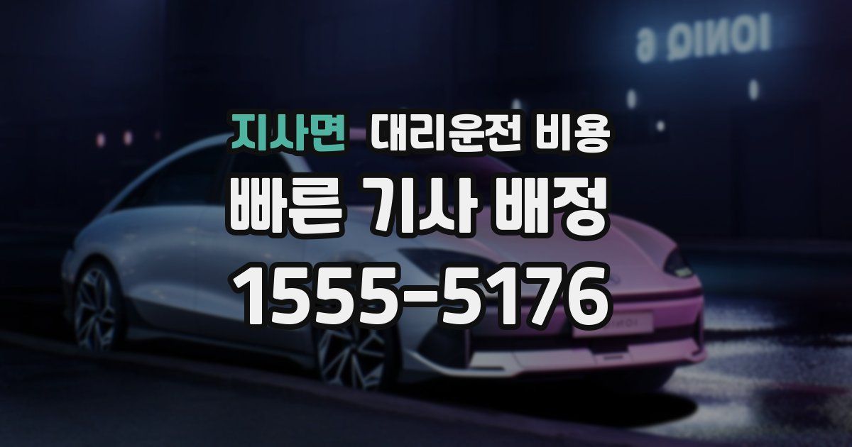 지사면 대리운전 가격