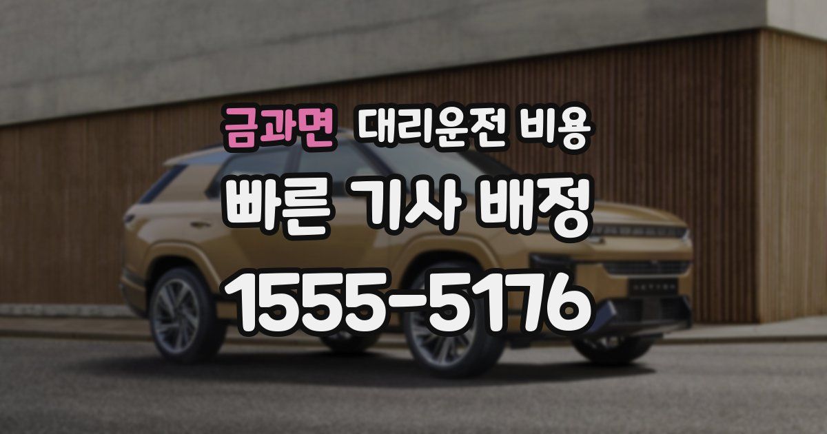 금과면 대리운전 가격