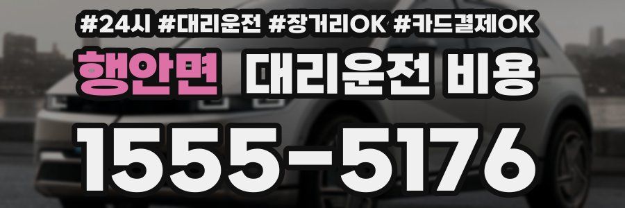 행안면 대리운전 비용